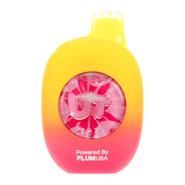 Flum UT 50k Banana Smoothie Strawberry disposable vape front view with 50,000 puffs and 5% nicotine