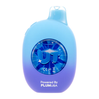 Flum UT 50k Blue Razz Triple Berry disposable vape front view with 5% nicotine and 50,000 puffs