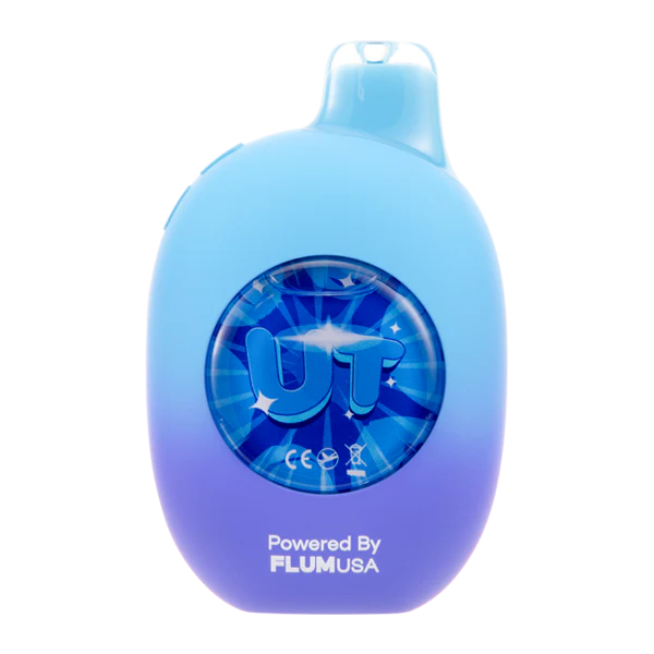 Flum UT 50k Blue Razz Triple Berry disposable vape front view with 5% nicotine and 50,000 puffs