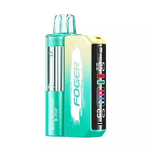 Foger Switch Pro Kit 30k Blue Rancher B-Pop disposable vape with blue candy and berry blast flavor
