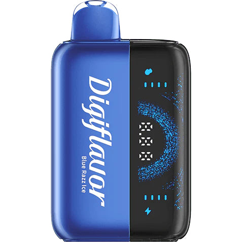 Digiflavor BRK 20000k Blue Razz Ice rechargeable disposable vape with dual mesh coil and adjustable airflow by Geek Bar