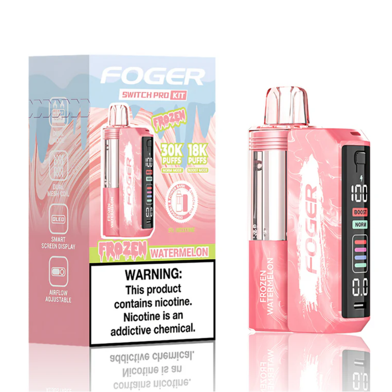 Foger Switch Pro Kit 30k Disposable Vape in Frozen Watermelon Flavor with 5% Nicotine