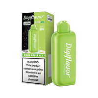 Digiflavor BRK 20k POD Sour Apple Ice disposable vape device with crisp sour apple ice flavor and USB-C charging