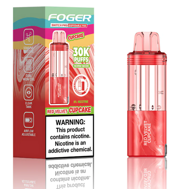 Foger Switch Pod Refill 30K with Red Velvet Cupcake flavor vape pod