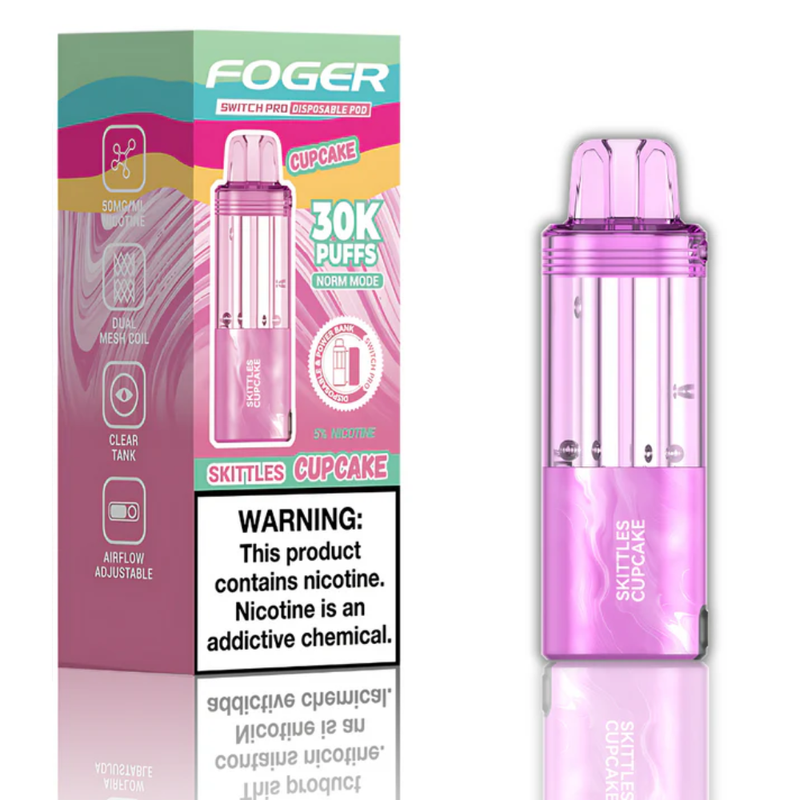 Foger Switch Pod Refill 30K Skittles Cupcake Flavor vape pod image